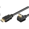 PremiumCord HDMI High Speed+Ethernet kabel, zlacený zahnutý konektor 270° 2m kphdmeb2
