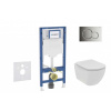 GEBERIT - Duofix Set předstěnové instalace, klozetu Tesi a sedátka softclose, tlačítko Sigma01, lesklý chrom SANI11CD1109