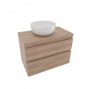 Naturel Koupelnová skříňka 2 zásuvková s krycí deskou Savona 78x53x44,8 cm dub Halifax mat SAVONA280DHD