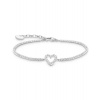 Thomas Sabo A2177-051-14-L19V Silver Tennis Bracelet Heart With White stones