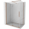 Mexen Velar posuvná sprchová kabína 150 x 70 cm, transparentná, brúsená meď - 871-150-070-01-65