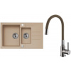 Set Alveus (dřez Rock 70 Beige 55 + baterie Mintas Béžová/Kartáčovaná ocel) SETA25306