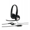 Logitech Headset Stereo H390/ drátová sluchátka + mikrofon/ USB/ černá (981-000406)