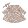 Baby Nellys 2-dielna sada dievčenské bavlnené šaty s čelenkou - Puntík Baby Nellys 8596309350639