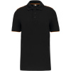 Kariban Polokošile Day-to-Day WK270, krátký rukáv, pánská COT20W27081304-black/orang XL Černá/oranžová