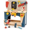 Tender Leaf Toys drevená dielňa s robotom Table top Tool Bench s náradím a stavebnicou TL8562