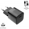 Nabíjačka do siete FIXED PD Rapid Charge Mini s USB-C výstupom a USB-C/USB-C káblom podpora PD 1m 20W čierny (FIXC20M-CC-BK)