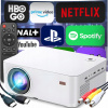 PROJEKTOR SMART TV WIFI FULL HD 4K 9000lm LED LCD BLUETOOTH ANDROID