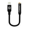 AppleMix Adaptér Lightning na 3,5 mm jack - pre Apple iPhone - 15 cm - čierny