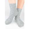 BEZTLAKOVÉ PONOŽKY HLADKÉ S VLNOU SB133 DARK_GREY 36-41