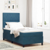 zahrada-XL Posteľ s pružinovým rámom Tmavo modrá 90 x 190 cm Zamat 3339738