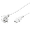 PremiumCord Kabel síťový 230V k počítači 1m bílý kpsp1w