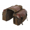 Boční textilní brašny na motorku retro hnědé