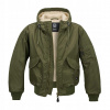 Bunda bomber s kožušinou Brandit s kapucňou CWU Olive 5XL