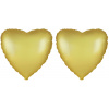 FLEXMETAL Balón fóliový – srdce, pastelové zlaté, valentín/svadba, 45 cm, 2 ks 8595596328055