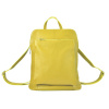 Kožený dámsky módny batôžtek s čelným vreckom Patrizia Piu horčicovo žltý
