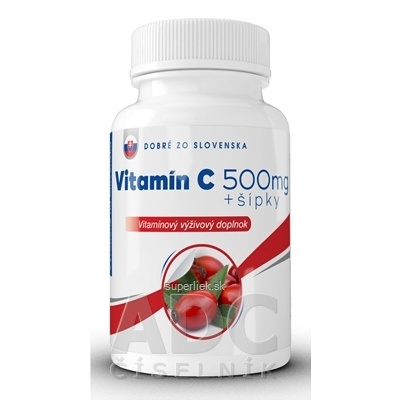 Dobré z SK Vitamín C 500 mg + šípky tbl 1x30 ks, 8586017621176