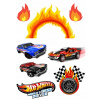 Výtlač na tortu cukrová hmota CUKROVÁ TLAČ HOT WHEELS