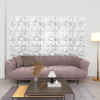 3D nástěnné panely 48 ks 50 x 50 cm diamant bílé 12 m² Bílá 150912