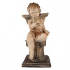 Clayre & Eef Béžová antik dekorácia socha anjelik Angel Vintage - 30*30*60 cm - Clayre & Eef