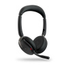 Jabra Evolve2 65 Flex Slúchadlá s mikrofónom Káblový a bezdrôtový Pres hlavu Kancelária / call centrum Bluetooth Čierna (26699-999-999)