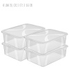 Súprava 4 kusov úložných boxov s vekom, Rotho LONA, 58x39x17 (29l)