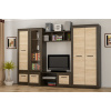 VerDesign, NOKA elegantná obývacia stena, wenge, dub sonoma LTD