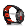 Silikónový remienok (šírka 22mm) – čierno-oranžová – Huawei Watch GT / Samsung Watch 46mm / Gear S3