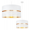 Light Home Závesné svietidlo Asti, 1x PVC/biele textilné tienidlo, (fi 40cm), g, w