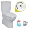 Creavit Sedef - skrátené stojace WC + bidet 2v1, Vario odpad