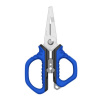 MUSTAD 5.5inch MINI TOOL SCISSORS, 420 STAINLESS STEEL, FINE POLISHED BLUE