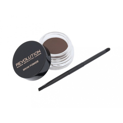 Makeup Revolution London Brow Pomade With Double Ended Brush očné linky Dark Brown 2,5 g