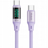Kábel McDodo USB typ C - USB typ C 1,2 m fialový
