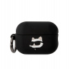 Karl Lagerfeld 3D Logo NFT Choupette Head Silikónové Puzdro pre Airpods Pro 2 - Black KLAP2RUNCHK