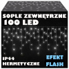 Vianočné svetielka - Vonkajšie cencúle 100 -limpy+Flash Cold IP44 (VONKAJŠIE VONKALY 100LED LAMPY+FLASH COLD IP44)