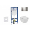 GEBERIT - Duofix Set předstěnové instalace, klozetu Tesi a sedátka softclose, tlačítko Sigma30, lesklý chrom/matný chrom SANI11CD1113