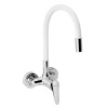 NOVASERVIS Drezová batéria s elastickým ramenom 100mm, biela-chróm, 94484,0B