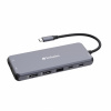 VERBATIM Hub USB-C Pro Multiport 14 Port, 5x USB-A, 2x USB-C, 2x HDMI, 1xVGA, RJ45, 3.5mm Jack audio, microSD/SD, šedá 32154