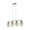 Luster Briloner Swirl 4xE27 60 W čierny