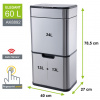 Helpmation ELEGANT, 60 L — Bezdotykový kôš