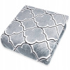 Prikrývka na posteľ - Mikrofibra 220 x 200 cm biela, čierna, odtiene šedej (Prikrývka 200x220 mikrovlákna Bedspread Pietro Clover 05)