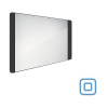 LED zrkadlo do kúpeľne Nimco čierne 100x60 cm so senzorom ZPC 42004V-90