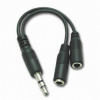 PREMIUMCORD Rozbočovač káblov 3,5 Jack M - 2xF 10cm kjr-02a PremiumCord