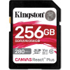Kingston Canvas React Plus SDHC 256GB /UHS-II U3 / Class 10 SDR2V6/256GB