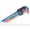 EXTOL L-kľúče TORX predĺžené farebné, sada 9ks, s guličkou, T10-50, S2, FORTUM 8819416