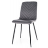 Jedálenská stolička DAREN VELVET, čierna-sivá bluvel 14