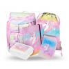 BAAGL SADA 5 Airy Rainbow Unicorn: batoh, peračník, vrecko, peňaženka, dosky