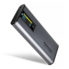 Axagon AXAGON EEM2-SD2 USB-C 10Gbps - M.2 NVMe & SATA SSD kovový DISPLAY box, bezšroubkový