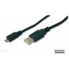 Digitus USB 2.0 kabel USB A samec na USB micro B samec, 2x stíněný, Měď, 1m AK-300110-010-S