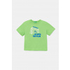 Detské bavlnené tričko United Colors of Benetton zelená farba, s potlačou, 3JERG10JQ 3JERG10JQ.P.Seasonal 110